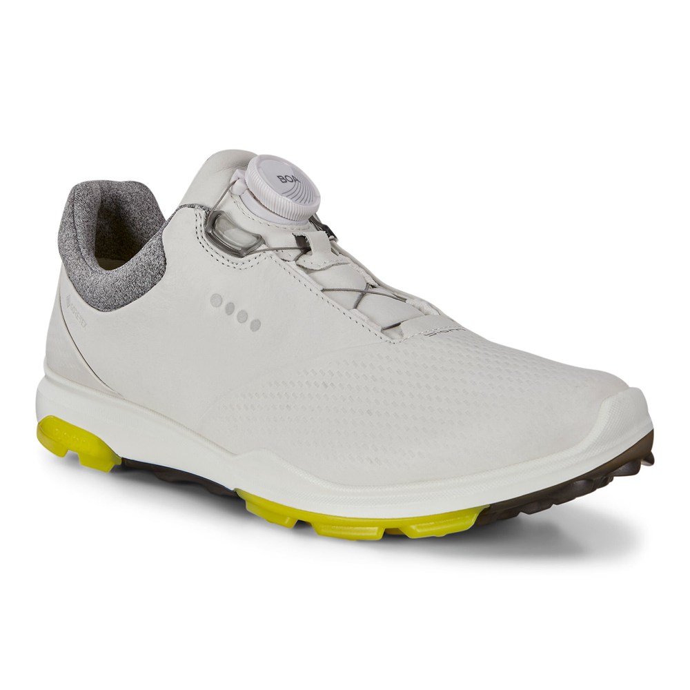 Womens Golf Shoes - ECCO Biom Hybrid 3 Boa - White - 3291WSBEU